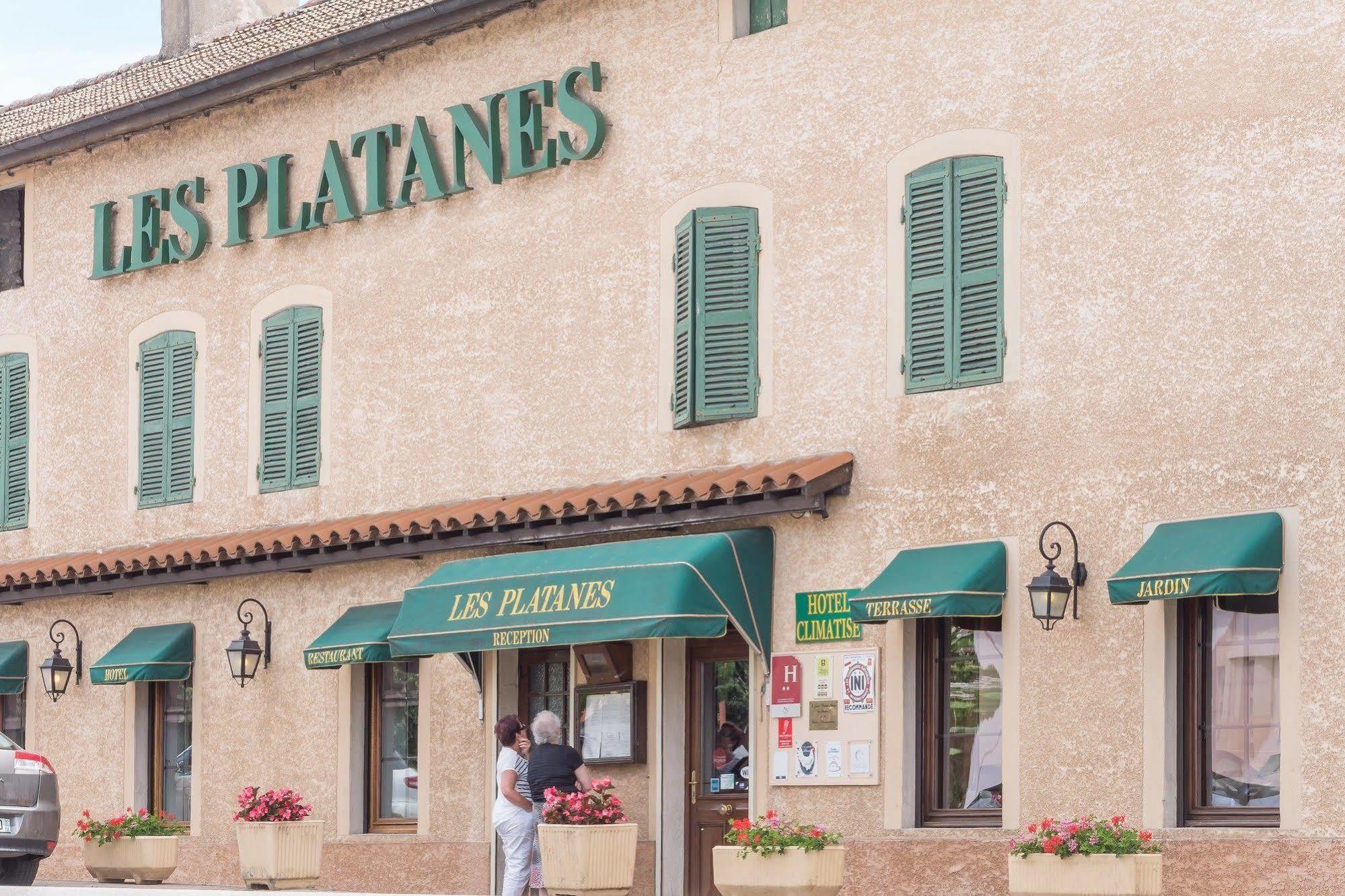 Logis Hotel Les Platanes Reyssouze Exterior photo